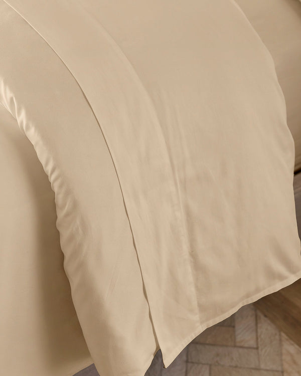 Organic Cotton Sheets, 300 Thread Count, Beige Color