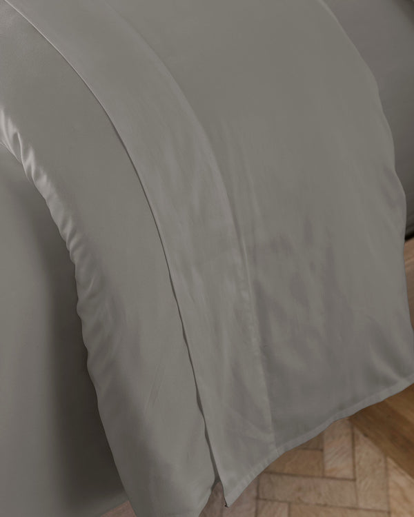Organic Cotton Sateen Sheets, 300 Thread Count, Gray Color